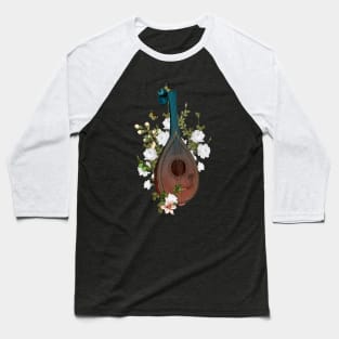 Wonderful elegant lute with flowers and celtic knot Baseball T-Shirt